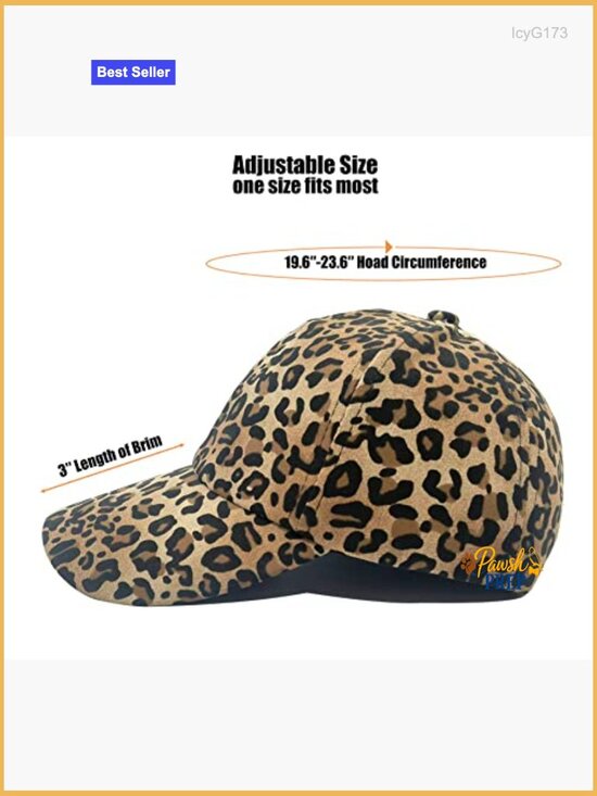 Vintage Leopard Print Baseball Cap - Adjustable Cotton Hat for Outdoor main image 6